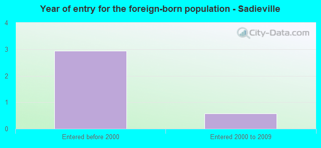 Year of entry for the foreign-born population - Sadieville