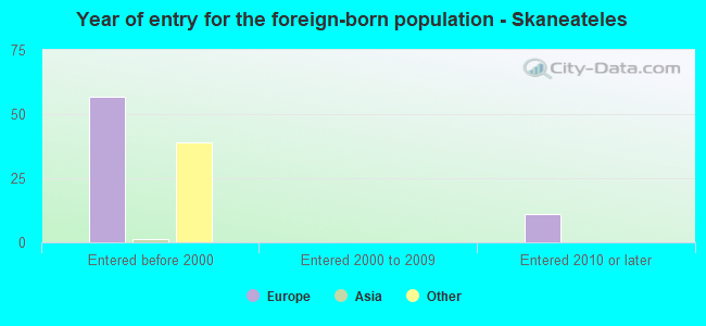 Year of entry for the foreign-born population - Skaneateles