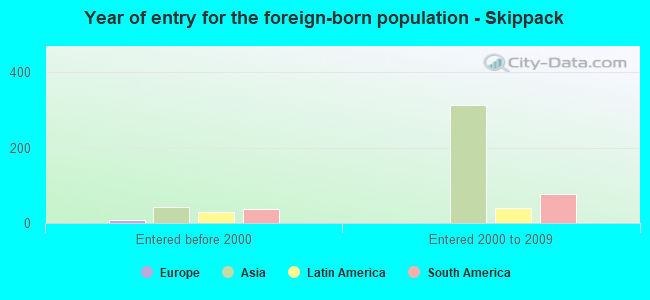 Year of entry for the foreign-born population - Skippack