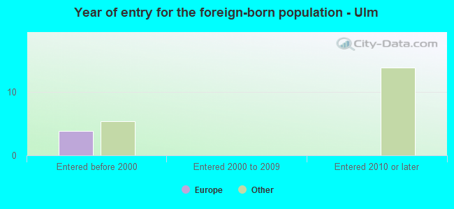 Year of entry for the foreign-born population - Ulm