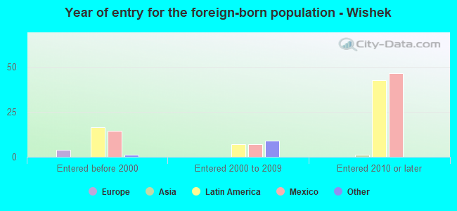 Year of entry for the foreign-born population - Wishek