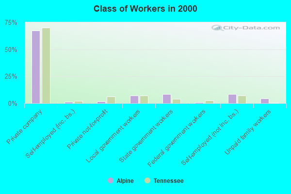 Class of Workers in 2000