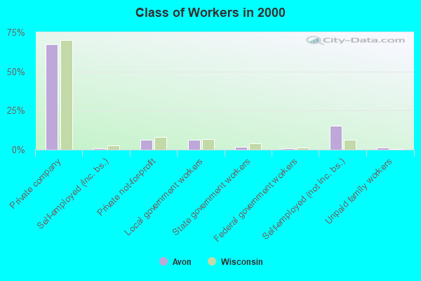 Class of Workers in 2000