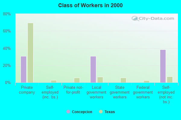 Class of Workers in 2000