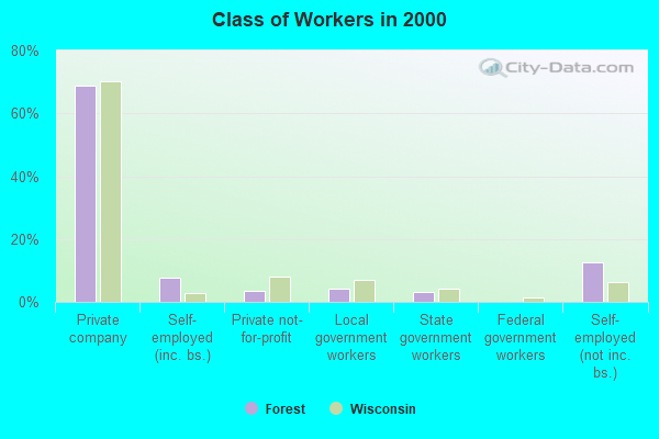 Class of Workers in 2000