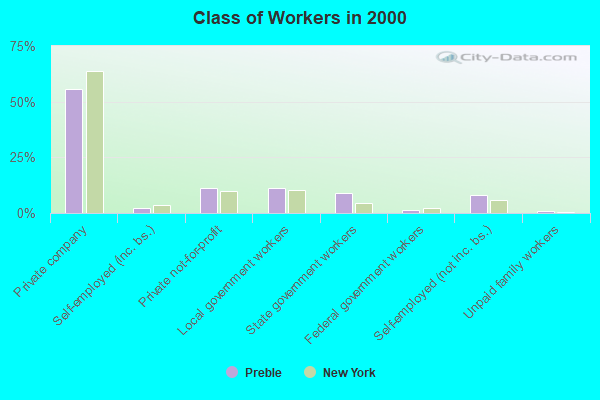 Class of Workers in 2000