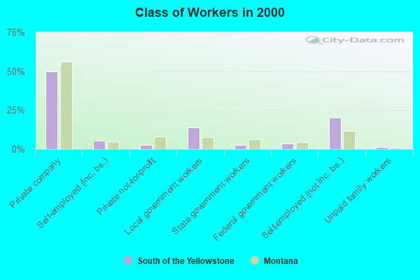 Class of Workers in 2000