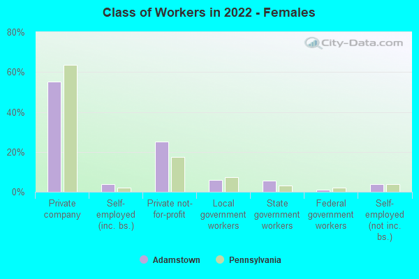 Class of Workers in 2022 - Females