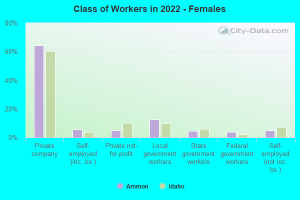 Class of Workers in 2022 - Females