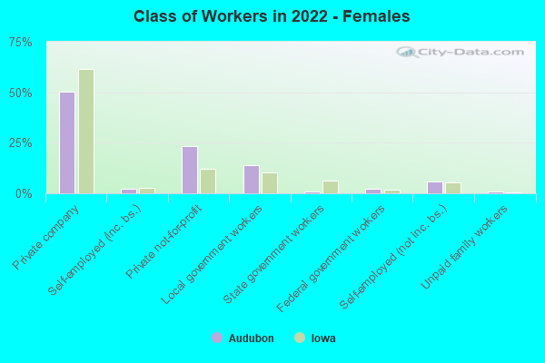 Class of Workers in 2022 - Females