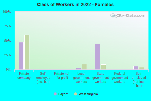 Class of Workers in 2022 - Females