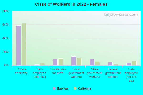 Class of Workers in 2022 - Females