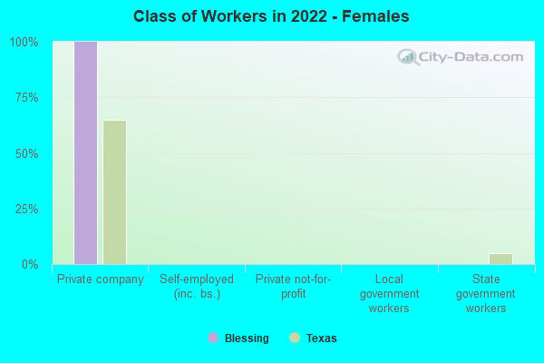 Class of Workers in 2022 - Females