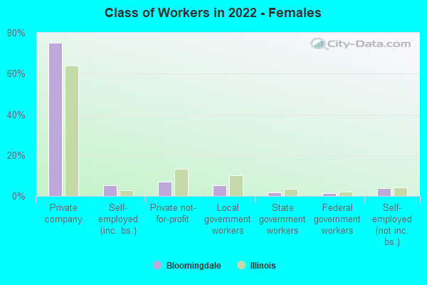 Class of Workers in 2022 - Females