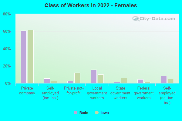 Class of Workers in 2022 - Females