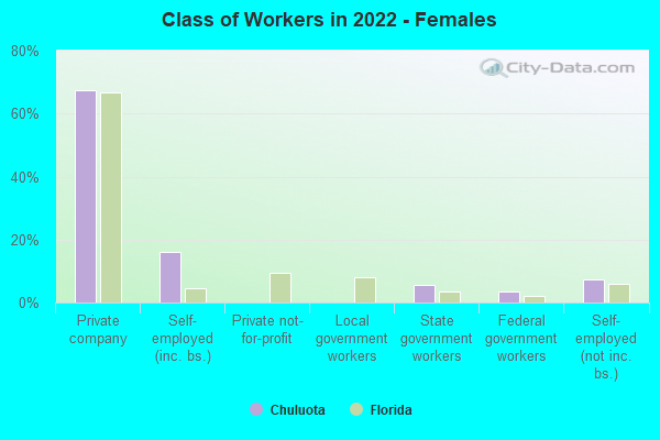 Class of Workers in 2022 - Females