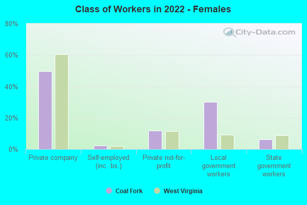 Class of Workers in 2022 - Females