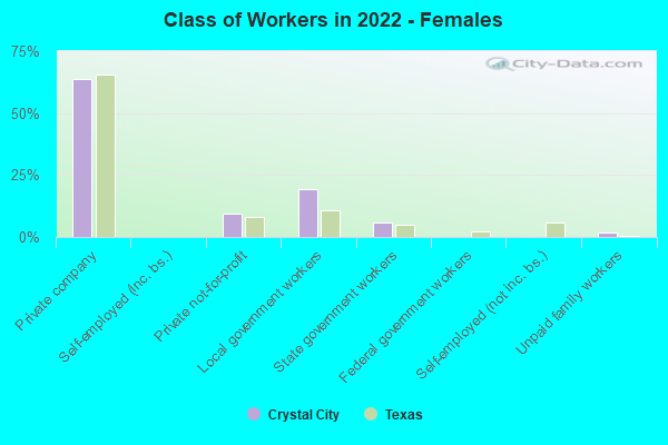 Class of Workers in 2022 - Females