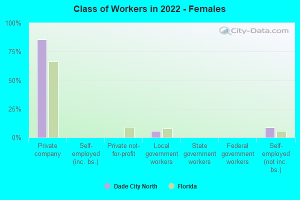 Class of Workers in 2022 - Females