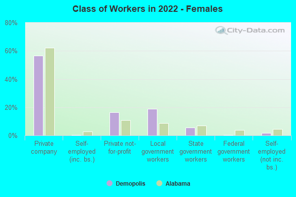 Class of Workers in 2022 - Females