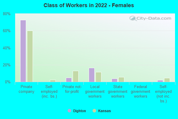 Class of Workers in 2022 - Females