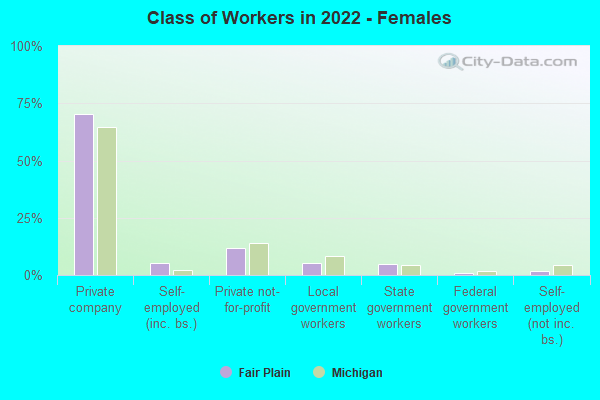 Class of Workers in 2022 - Females