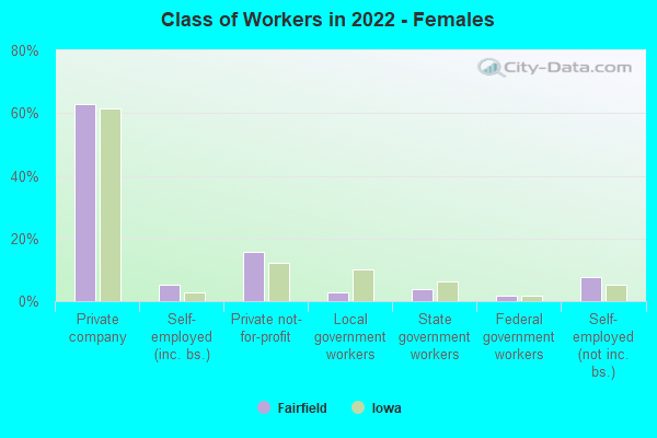 Class of Workers in 2022 - Females