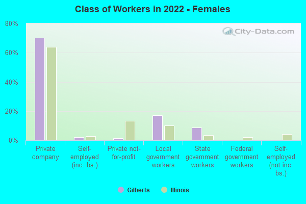 Class of Workers in 2022 - Females