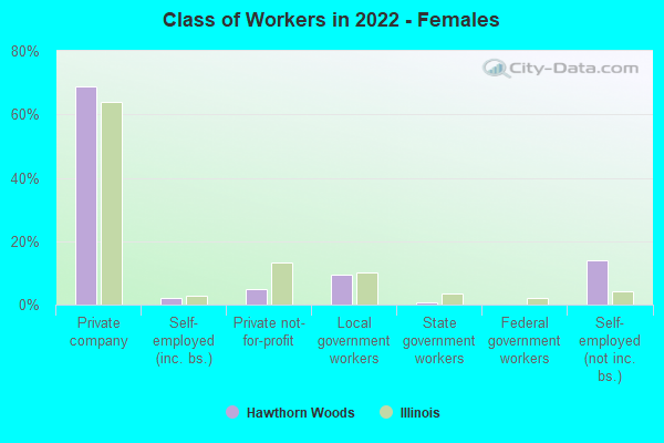 Class of Workers in 2022 - Females