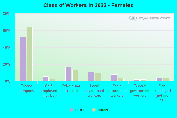 Class of Workers in 2022 - Females