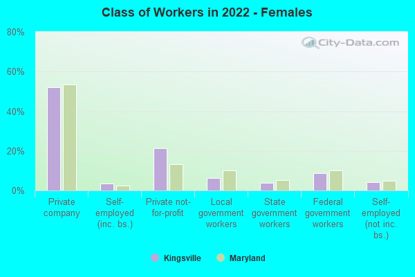 Class of Workers in 2022 - Females