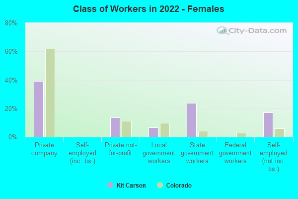 Class of Workers in 2022 - Females