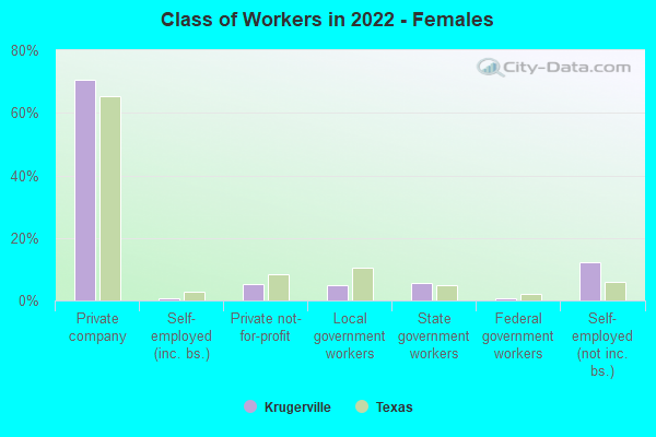 Class of Workers in 2022 - Females