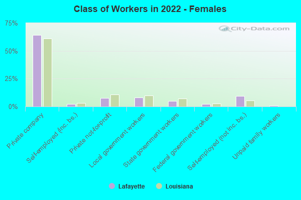 Class of Workers in 2022 - Females