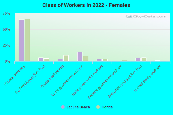 Class of Workers in 2022 - Females