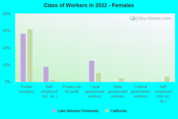 Class of Workers in 2022 - Females