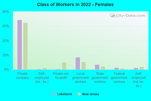 Class of Workers in 2022 - Females