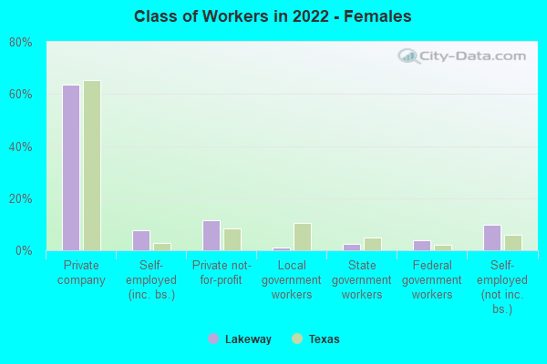 Class of Workers in 2022 - Females