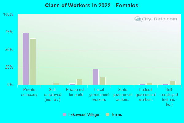 Class of Workers in 2022 - Females