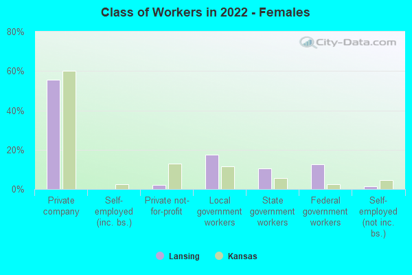 Class of Workers in 2022 - Females