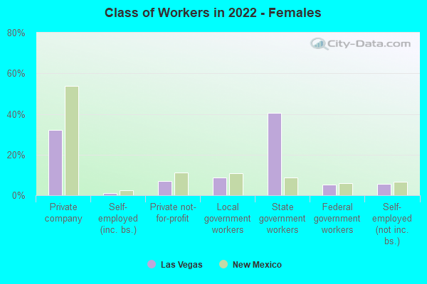 Class of Workers in 2022 - Females