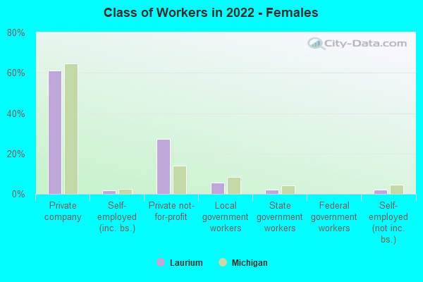 Class of Workers in 2022 - Females