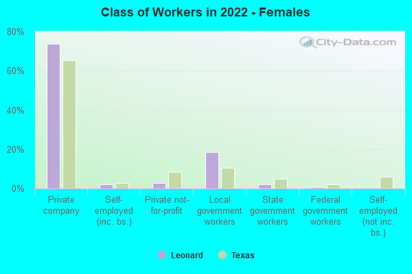 Class of Workers in 2022 - Females