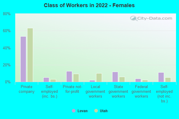 Class of Workers in 2022 - Females