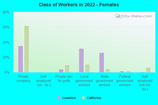 Class of Workers in 2022 - Females