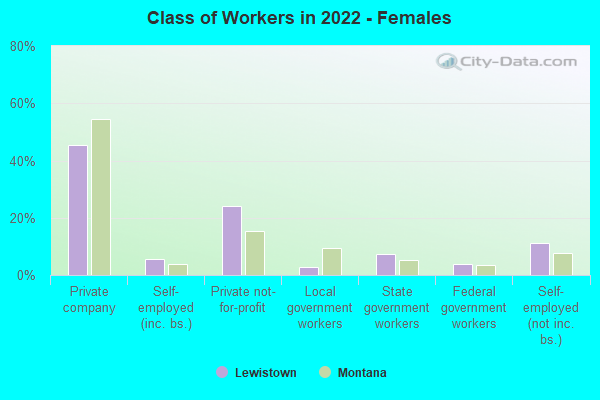 Class of Workers in 2022 - Females