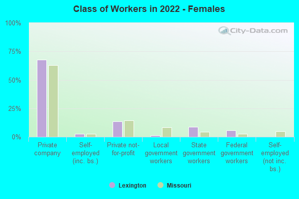 Class of Workers in 2022 - Females