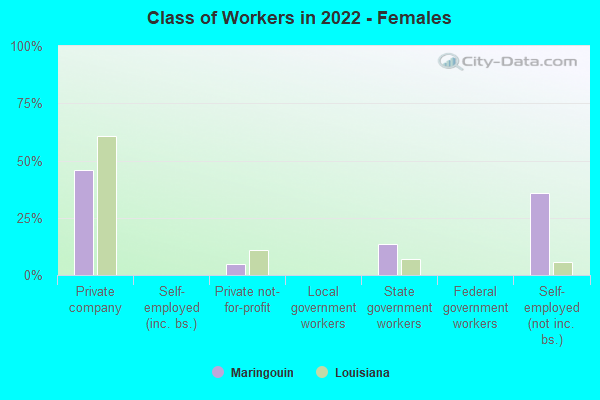 Class of Workers in 2022 - Females