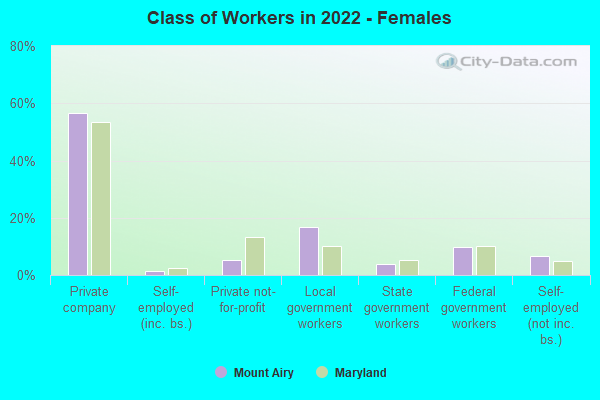 Class of Workers in 2022 - Females