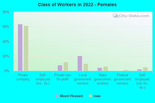 Class of Workers in 2022 - Females